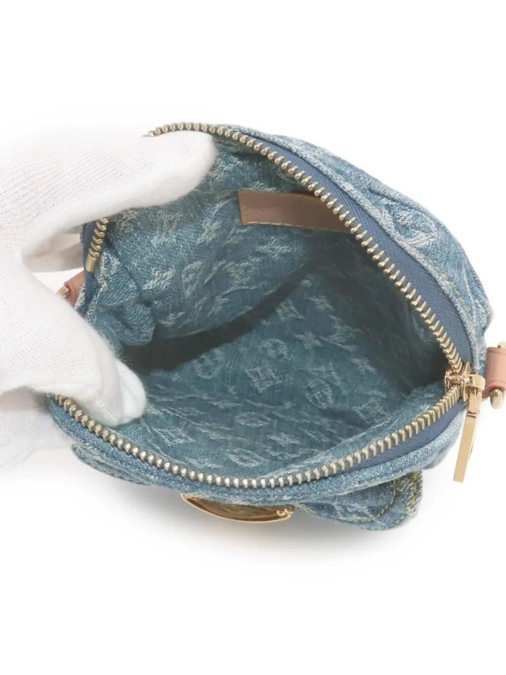 Louis Vuitton LV Remix Pochette Fairfax Shoulder Bag Monogram Denim Blue